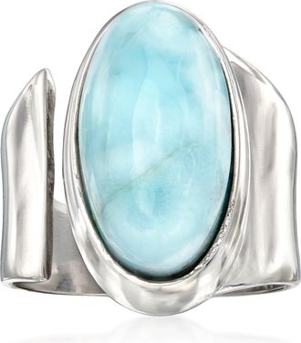 Ross-Simons Larimar Wrap Ring in Sterling Silver