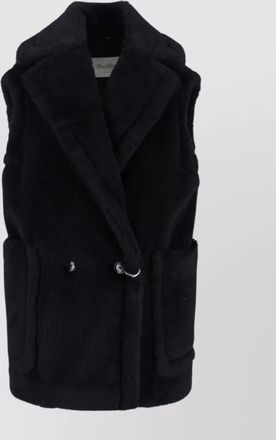 Max Mara alpaca wool silk double-breasted vest