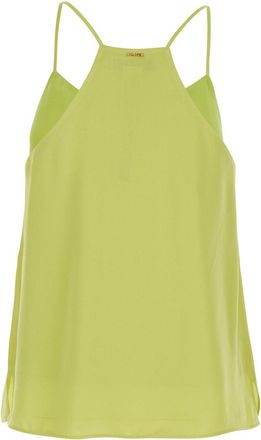 Twinset Womens Top V-Neck Green Viscose Tops