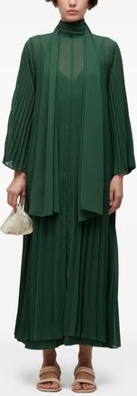 Osklen ML pleated high-neck maxi dress - Green