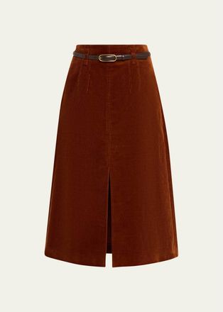 Veronica Beard Alexie Corduroy Midi Skirt
