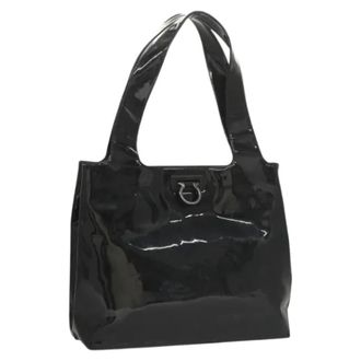 Ferragamo Tweedehands Canvas handtassen - Dames - Pre-owned - Zwart - Maat: ONE Size