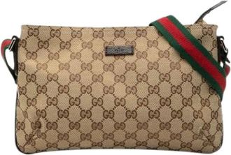 Gucci Pre-owned Cross Body Bags, female, Beige, Size: ONE SIZE Pre-owned Vintage Crossbody Bag