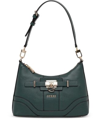 Guess Co logo-plaque shoulder bag - women - Polyurethane - One Size - Green