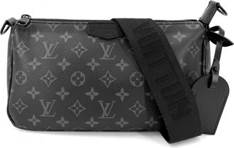 Louis Vuitton Black Monogram Eclipse Pochette Shoulder Bag (Pre-Owned)