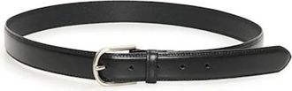 Inwear Zwarte leren riem met ovale gesp - Dames - Riemen - Zwart - M/L - Leer - Accessoires