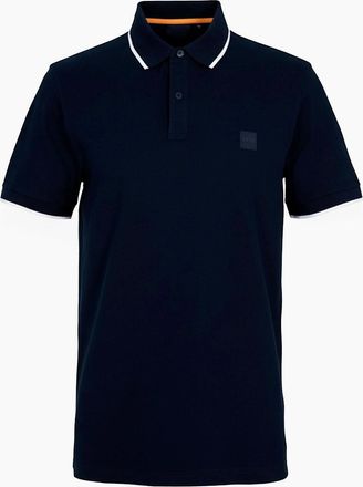 HUGO BOSS Mens Pique Logo Polo Shirt - Navy - Size: 38