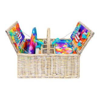 Pylones Cesta de picnic multicolor mimbre 50 x 36 x 40 cm