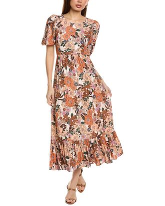 Saltwater Luxe Puff Sleeve Midi Dress