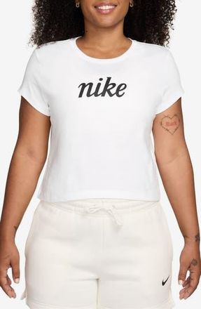 Nike Sportswear Club Cotton Graphic T-Shirt in White/Black at Nordstrom Rack, Size X-Small