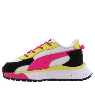 Puma (TD) PUMA Wild Rider Rollin - Pink Glow Yellow 384444-01