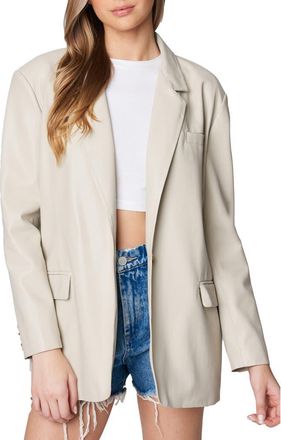 Blank NYC Faux Leather Blazer in Bare Essentials at Nordstrom, Size X-Small