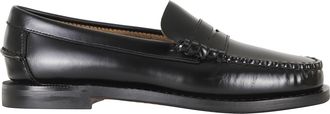 Sebago Black Classic Dan Polished Leather Penny Loafers