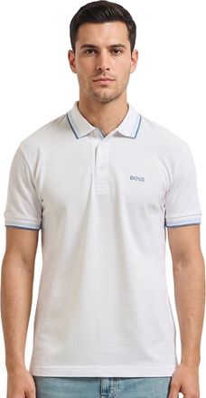 HUGO BOSS White Shirt Collar Polo