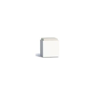 Monacis Pouf comfy square in resina monacis h 47,5 cm. vari colori - Combinazione: Bianco con top grigio o bianco