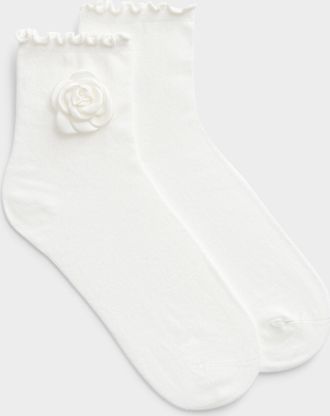 Simons Womens 3D accent ankle socks