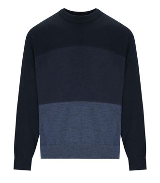 Emporio Armani Degradé Blue Crewneck Sweater