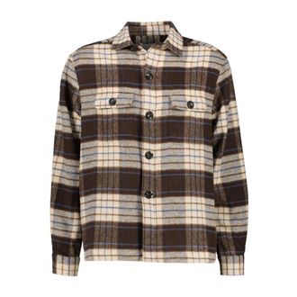 04651/ Casual Shirt - Heren - Overhemden - Bruin - Maat: L