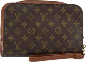 Louis Vuitton Pre-owned Clutches, female, Brown, Size: ONE SIZE Pre-owned Canvas Clutch