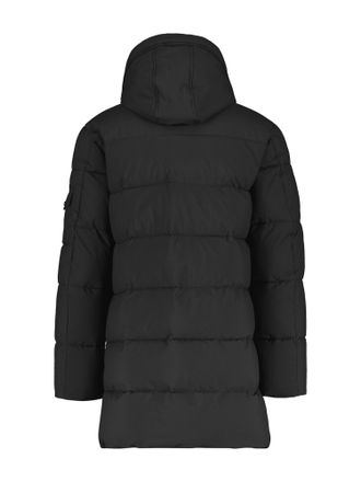 Lerros Winterjacke LERROS LERROS Warm gef&uuml;tterter Steppmantel mit abnehmbarer Kapuze, Herren, Gr. 3XL, schwarz, 100% Polyester, Jacken Winterjacke, Wasser- u