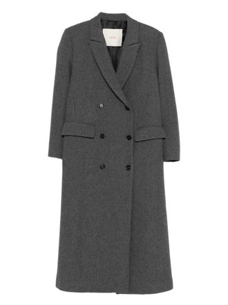 Jucca double-breasted coat - women - Virgin Wool/Polyamide/Viscose/Acetate - 40 - Grey