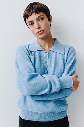 Pilcro 100% Cashmere Henley Sweater