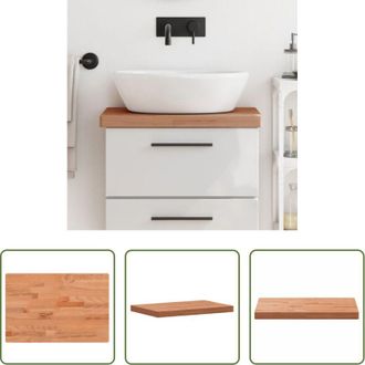 vidaXL vidaXL Piano dappoggio - Piano Bagno 60x40x4 cm in Legno Massello di Faggio