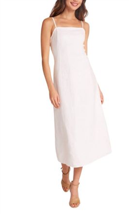 Bella Dahl Fitted Cami Midi Dress In Wht