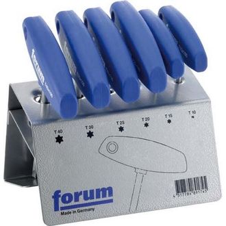 Forum Torx Cacciavite Set Con Farfalla 6 Parti Contenuto: T 10 T 15 T 20 T 25 T 30 T 40 &times; 100
