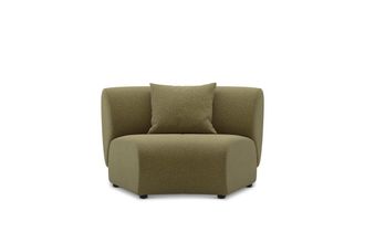 Castlery Auburn Curve Wedge Sofa Customized, Performance Boucle Moss, Spill Resistant, Modular for Sofas by Castlery