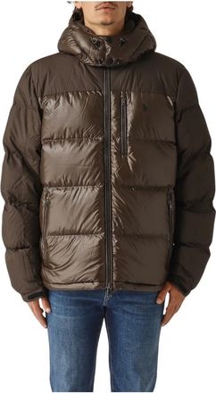 Polo Ralph Lauren Jassen, Heren, Bruin, L, Leer, Gorham Down Jacket