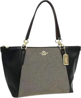 Coach Pre-owned Tote Bags, female, Multicolor, Size: ONE SIZE Pre-owned Canvas Leather Tote Bag