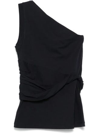 Patou one-shoulder organic cotton top - women - Organic Cotton - L - Blue