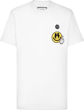 Philipp Plein smile-patch T-shirt - White