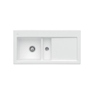 Villeroy & Boch V&b Einbausp&uuml;le Subway 60 Flat 965x475mm Be Li Exzenterbet. Stone White