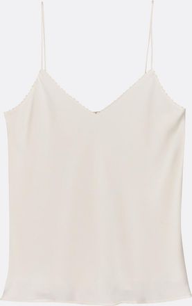 La Redoute Collections Satijnen tanktop met V-hals en dunne bandjes