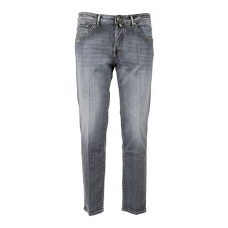 Jacob Cohen Slim-fit Jeans, male, Gray, Size: W38 Pant5 PKT Cropped Slim FIT Scott