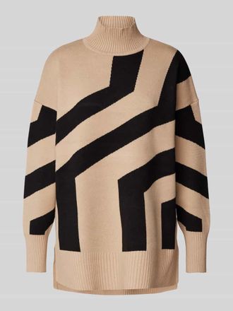 Apricot Oversized Strickpullover mit Stehkragen in Offwhite, Gr&ouml;&szlig;e L