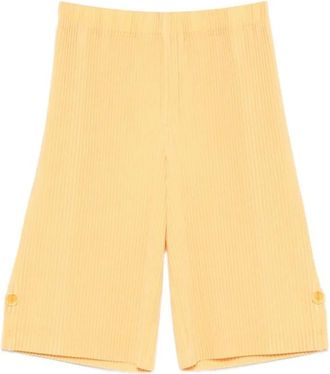 Issey Miyake Heren, Korte broeken, Geel, Maat: M Poliester
