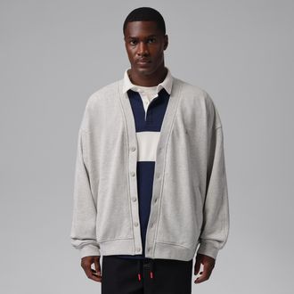 Nike Jordan Mens Jordan Flight Cardigan in Grey | IW6370-050