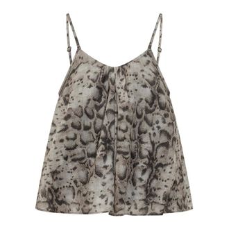 Pinko Sleeveless Tops, female, Beige, Size: XS Udine Top