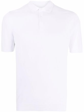 La Fileria Poloshirt met geribbelde afwerking - Wit