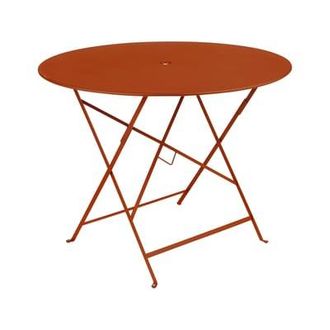 Fermob Round table Bistro - Orange - Lacquered steel - Designer Studio Fermob