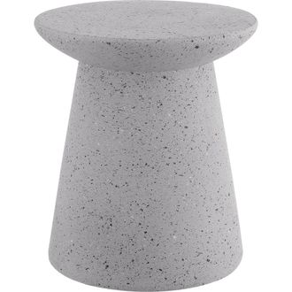 Jonathan Y Designs Hollie 18 Minimalist Modern Drum Indoor/Outdoor Accent Table Pedestal in Gray Terrazzo at Nordstrom