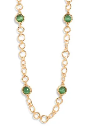 Karine Sultan Bead Station Necklace in Gold at Nordstrom