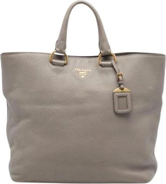 Prada Pre-owned Tote Bags, female, Gray, Size: ONE SIZE Pre-owned Vintage Satchel