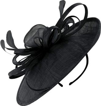 Failsworth Millinery Loops and Feathers Disc Headpiece in Navy, size: One Size