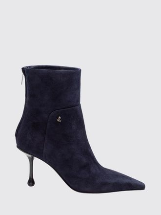 Jimmy Choo London Cycas Suede Leather Ankle Boots with High Heel and Almond Toe