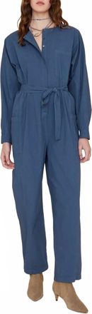 Xirena Kenton Button-Front Jumpsuit In Blue