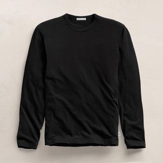James Perse Crewneck Long-Sleeve Sweatshirt - Black